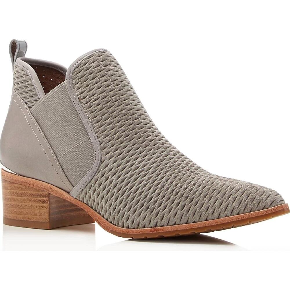 DONALD J. PLINER  Darla Perforated Suede Ankle Boots Gray Size 11
